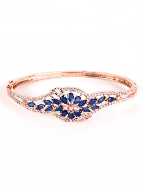 blue silver plated bangle bracelet - 18372314 - Standard Image - 0