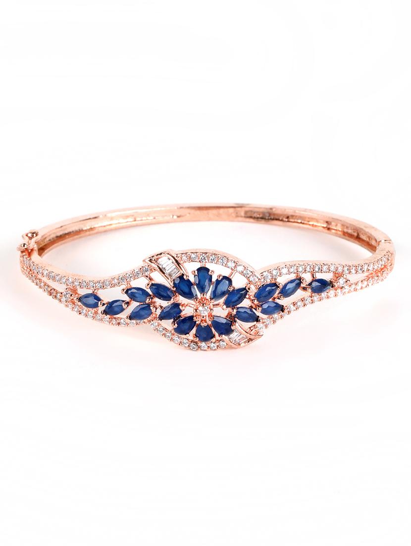 blue silver plated bangle bracelet - 18372314 - Zoom Image - 0