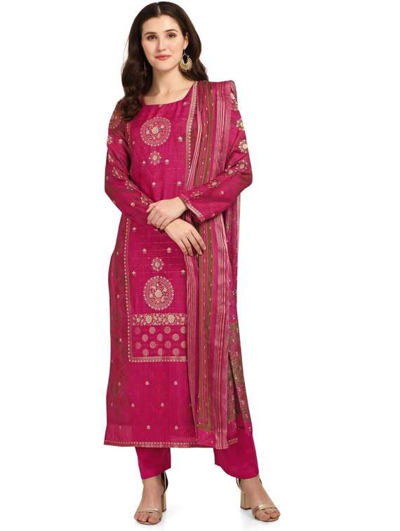 blue viscose unstitched suit