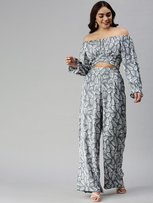 tie back printed top with palazzo set  - 18372847 -  Standard Image - 0