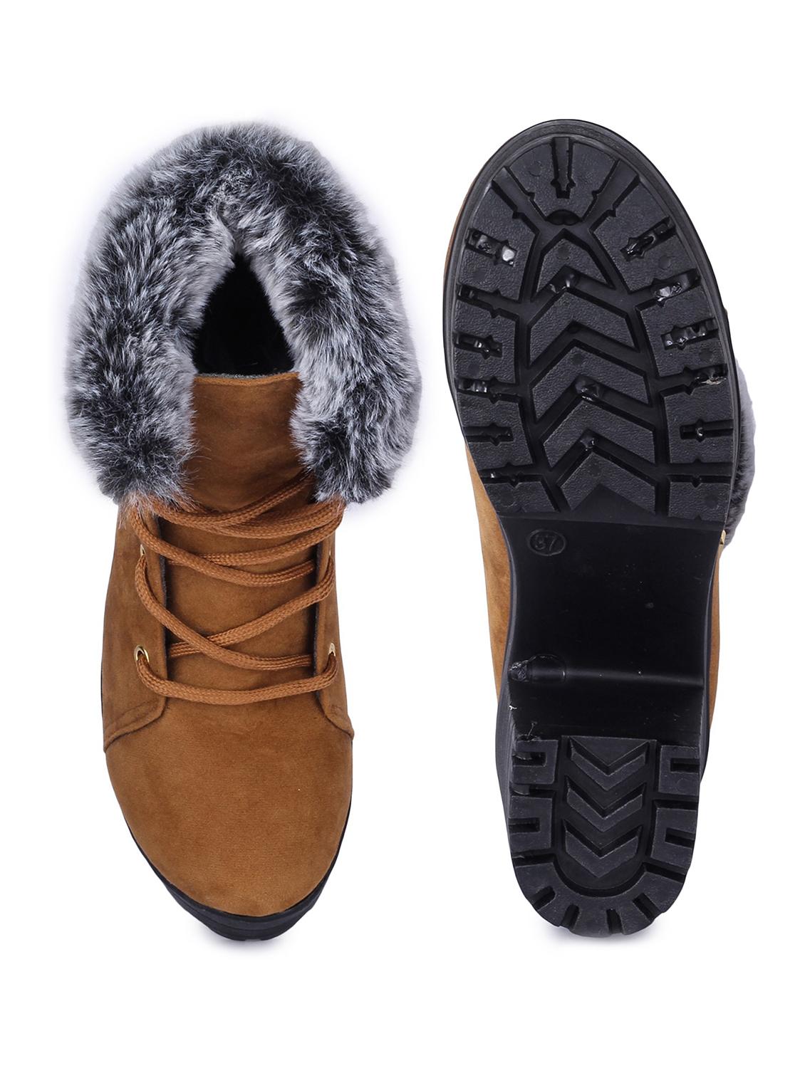 tan ankle lace up boot - 18374883 - Standard Image - 3
