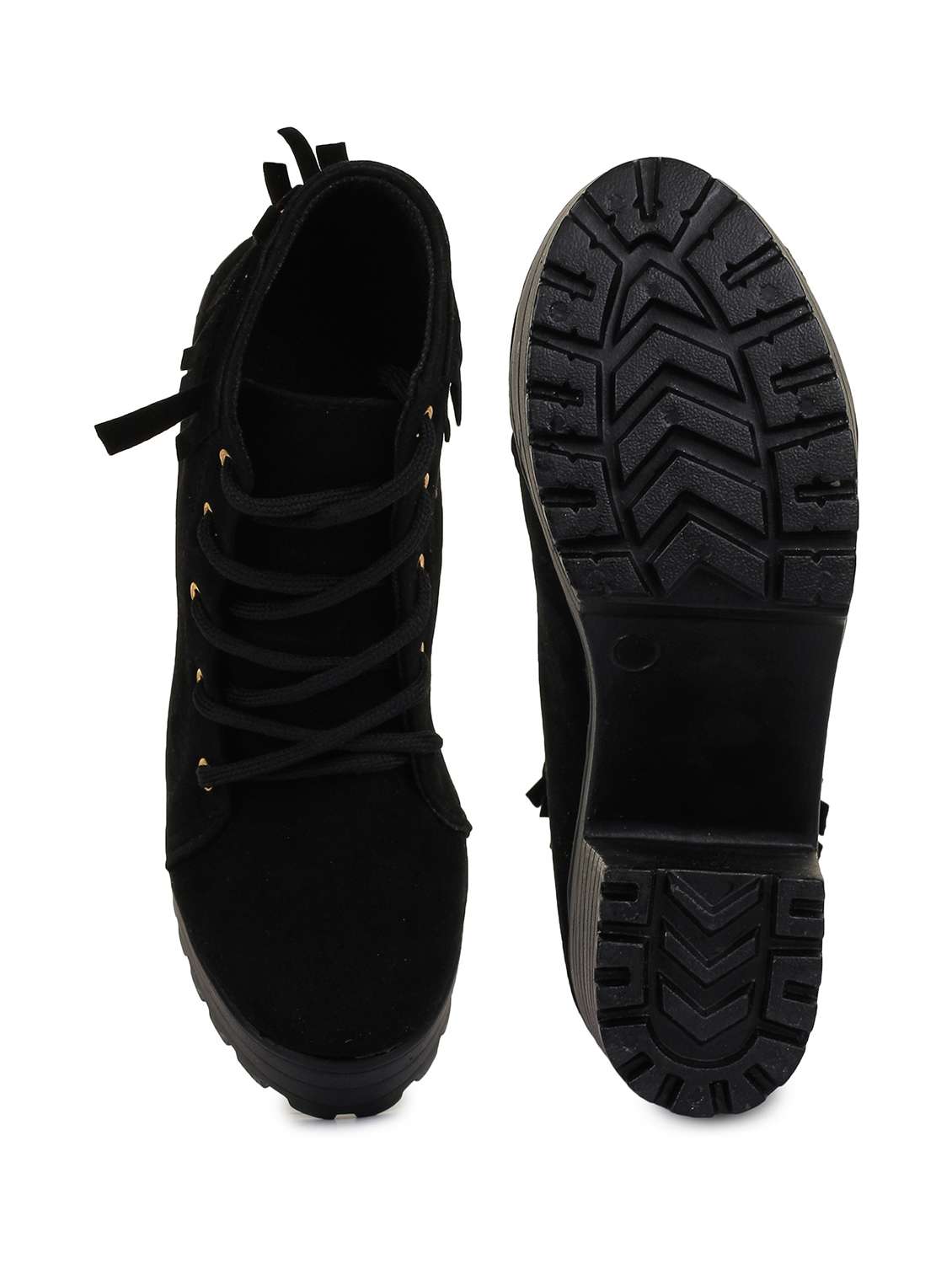 black ankle lace up  boot - 18375072 -  Standard Image - 3