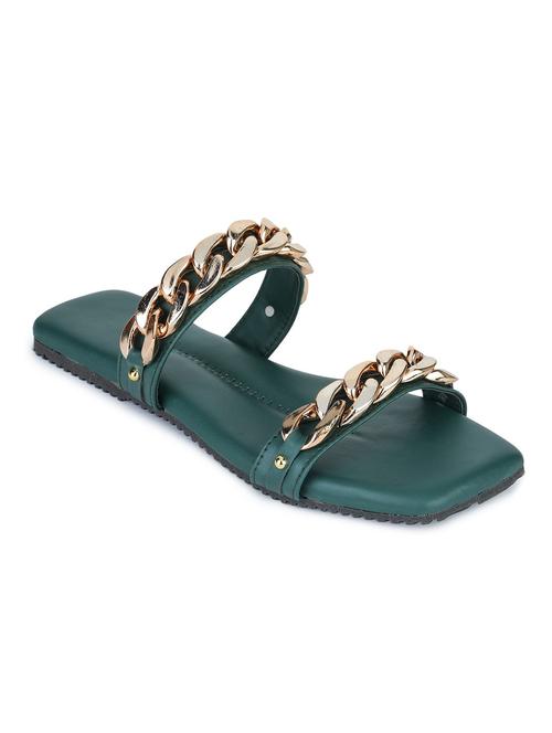 black synthetic slip on sandals - 18375097 - Standard Image - 0