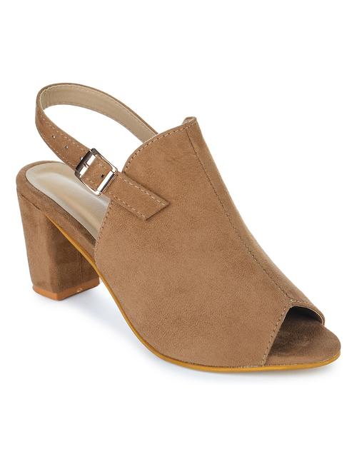 tan synthetic sandals - 18375194 - Standard Image - 0