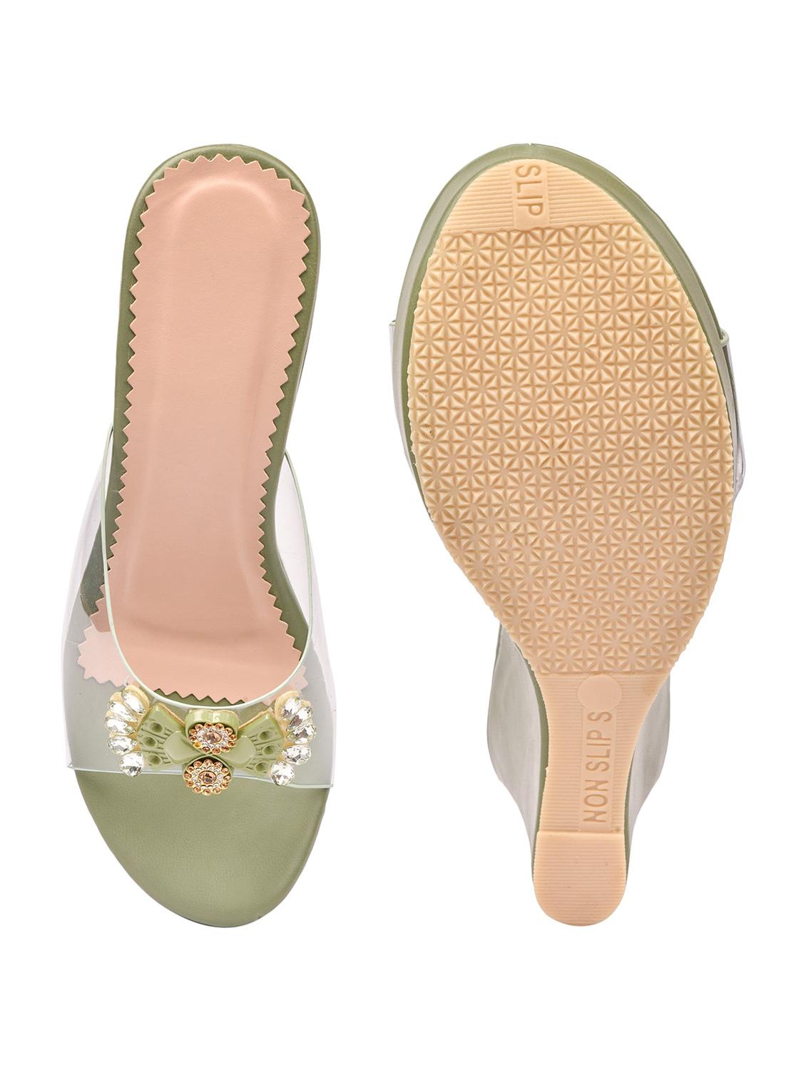 chitkara's trendy collections of wedges sandal for women & girls. - 18375249 - Standard Image - 3