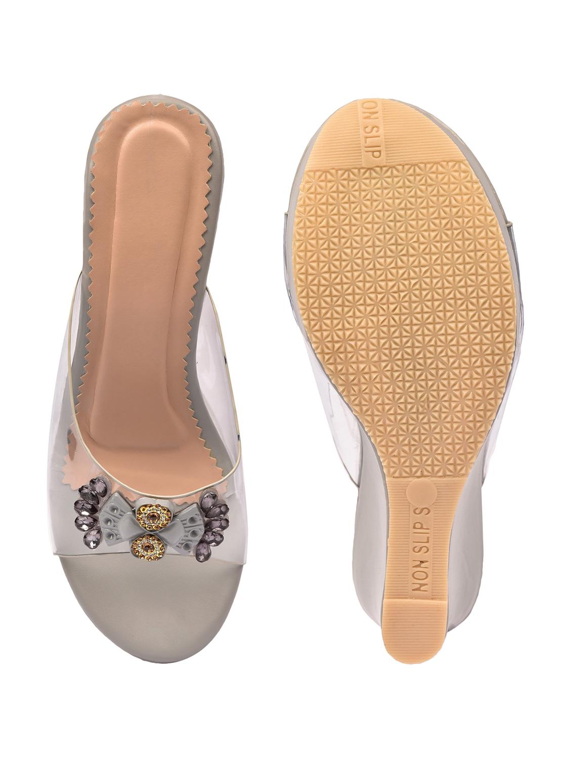 chitkara's trendy collections of wedges sandal for women & girls. - 18375250 - Standard Image - 3