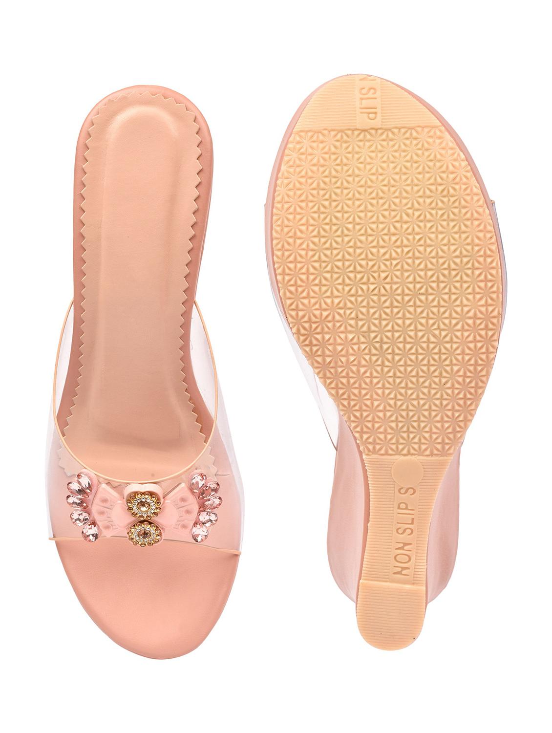 chitkara's trendy collections of wedges sandal for women & girls. - 18375251 - Standard Image - 3