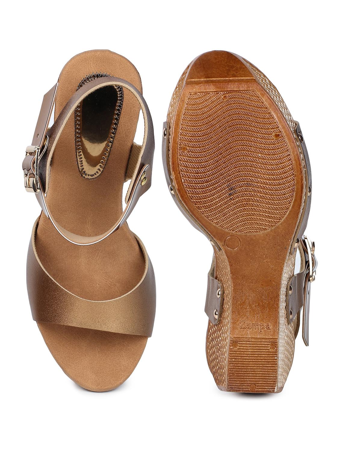 chitkara's trendy collections of wedges sandal for women & girls. - 18375253 - Standard Image - 3