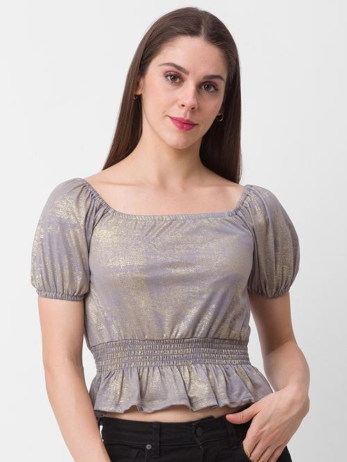 women's ruffle square neck top - 18375950 -  Standard Image - 0