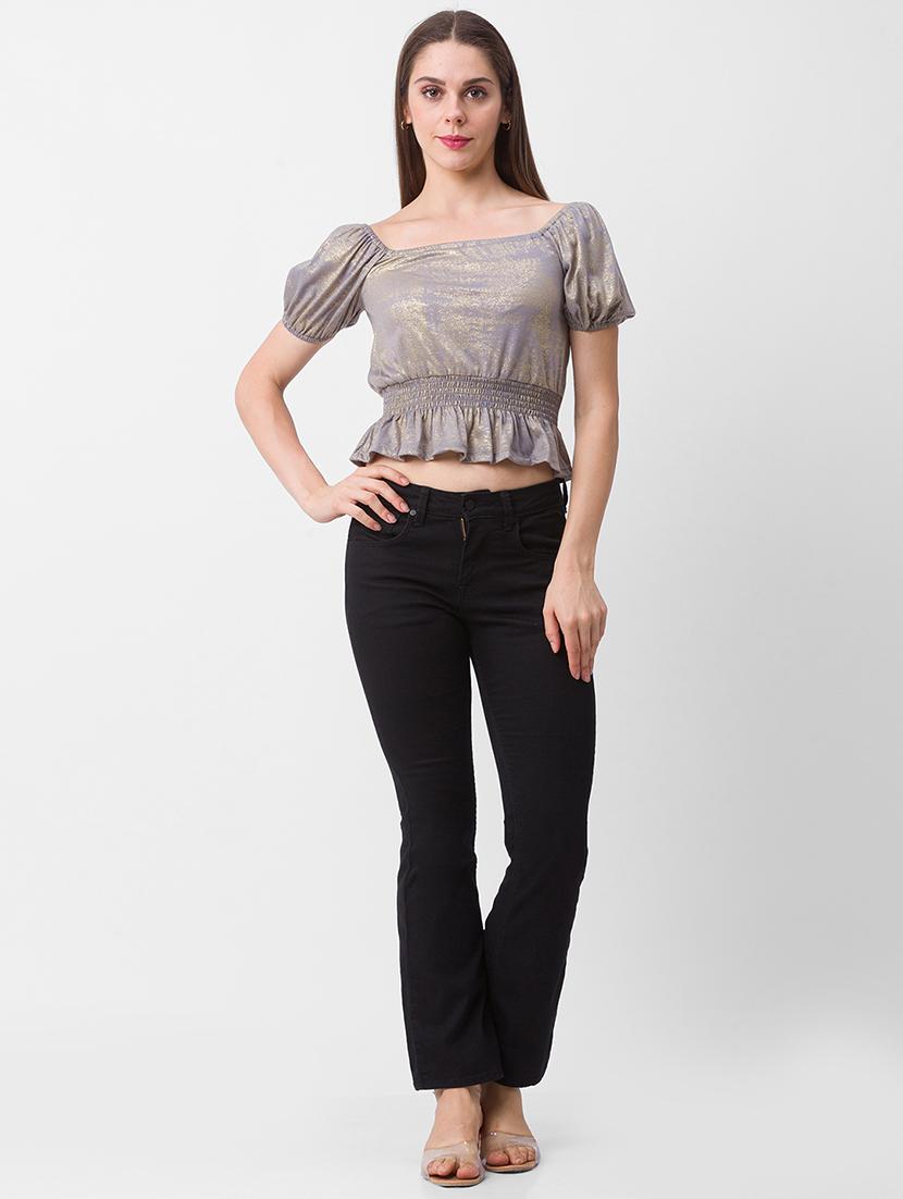 women's ruffle square neck top - 18375950 - Standard Image - 3