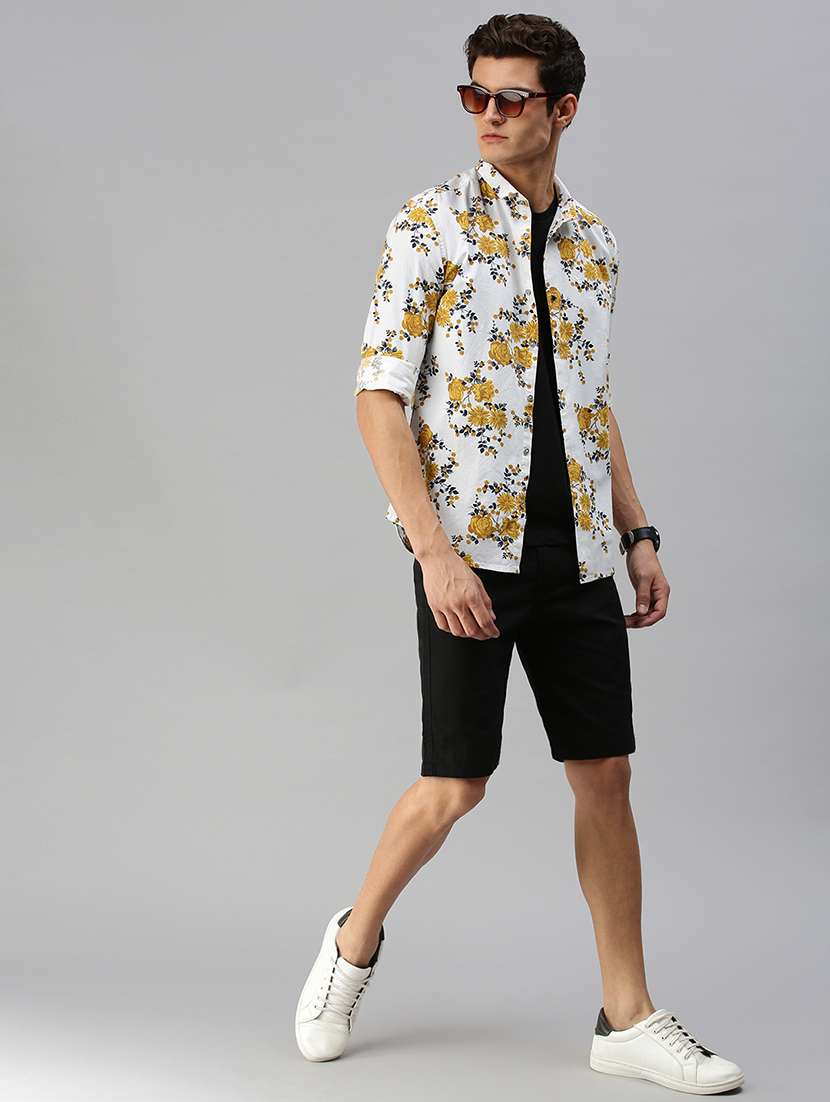 mens florals casual shirt - 18376020 - Standard Image - 3