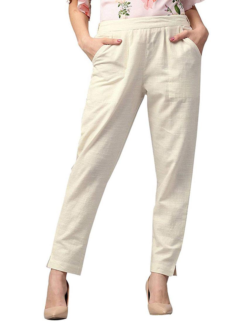 mid rise solid pleated trouser - 18376500 - Zoom Image - 0