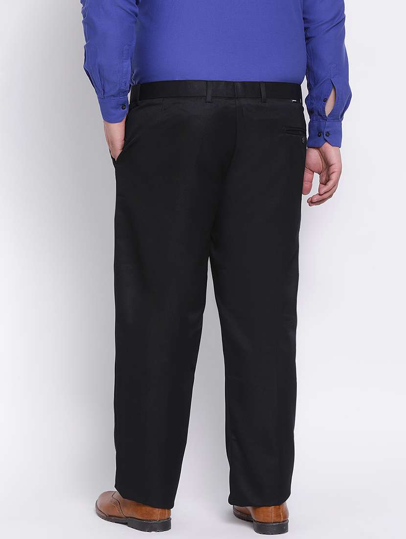 black solid formal trouser - 18377179 -  Standard Image - 3