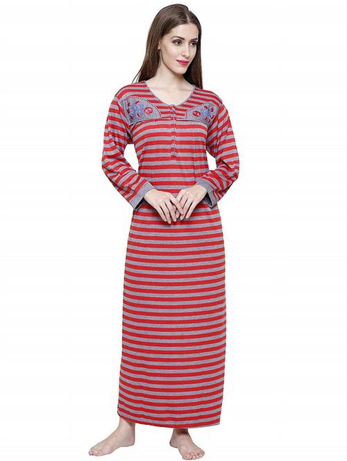 v-neck striped nighty  - 18377348 -  Standard Image - 0