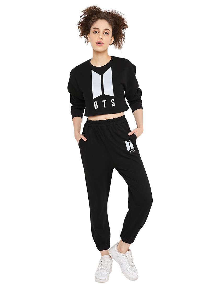 long-sleeved chest-printed active wear set - 18378418 - Zoom Image - 0