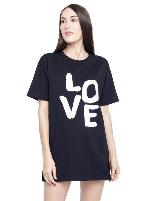 drop shoulder chest-printed regular tee - 18378465 -  Standard Image - 0