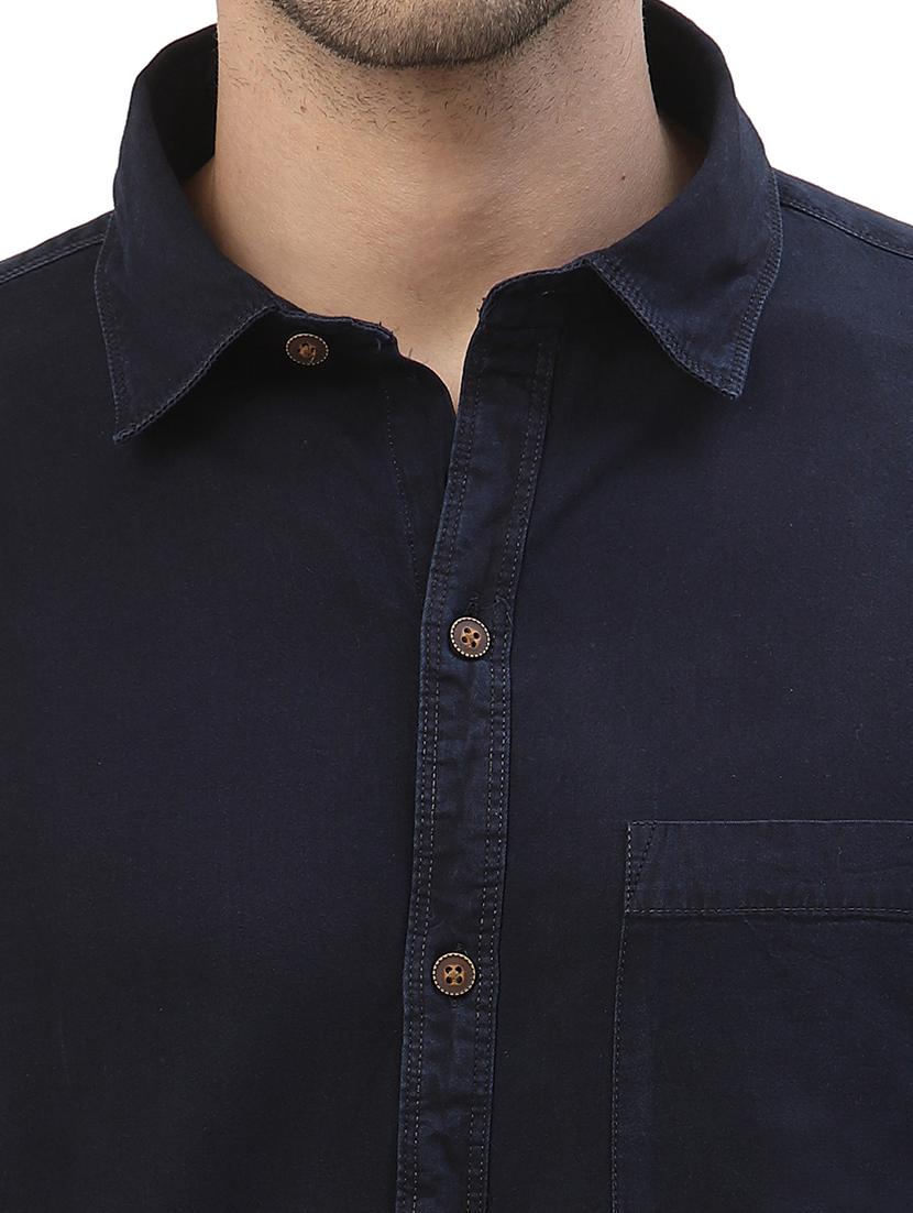 mens solid casual shirt - 18378534 - Standard Image - 5