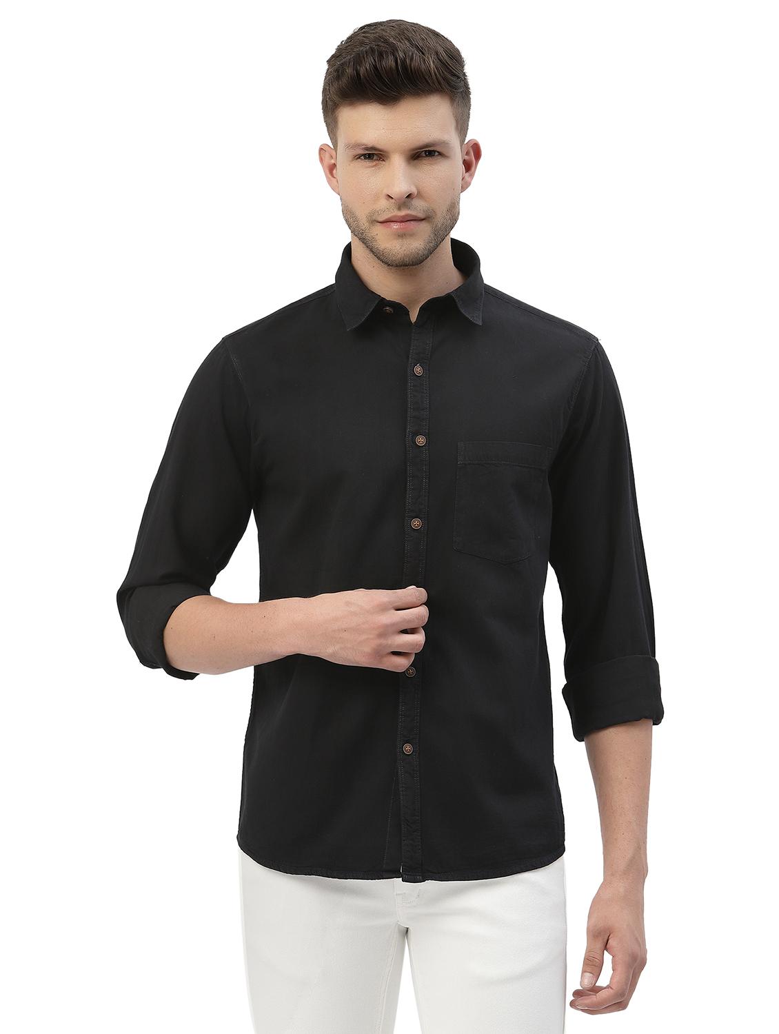 mens solid casual shirt - 18378535 - Zoom Image - 0