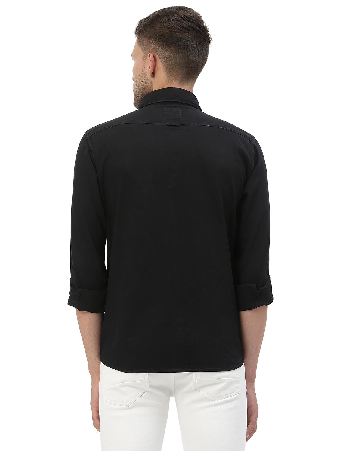 mens solid casual shirt - 18378535 - Standard Image - 3