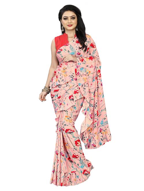 floral printed saree with blouse - 18378624 -  Standard Image - 0