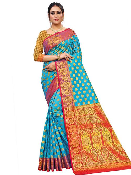 jacquard work woven saree - 18378802 -  Standard Image - 0