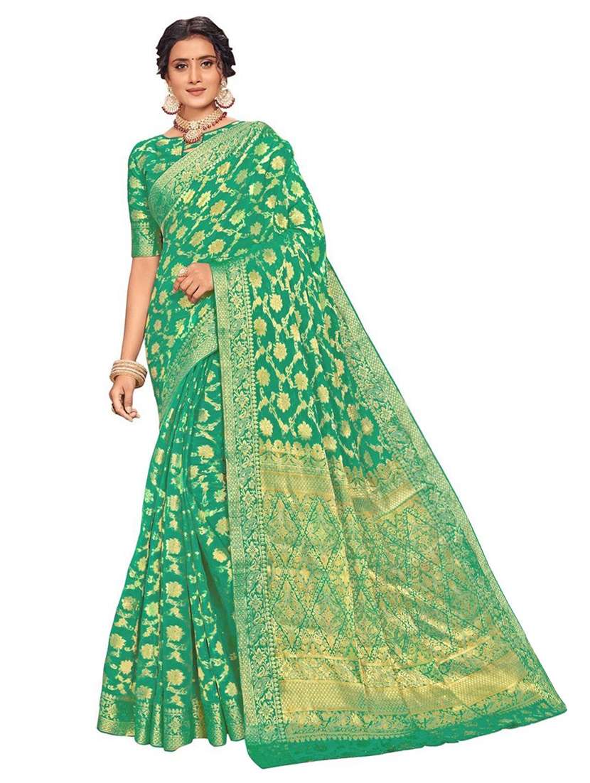 women's banarasi saree with blouse - 18379192 - Zoom Image - 0