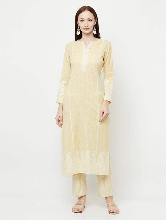 yellow unstitched suit set - 18379669 - Standard Image - 3
