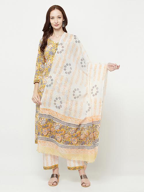 printed unstitched suit set - 18379674 -  Standard Image - 0