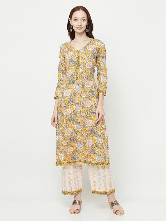 printed unstitched suit set - 18379674 - Standard Image - 3