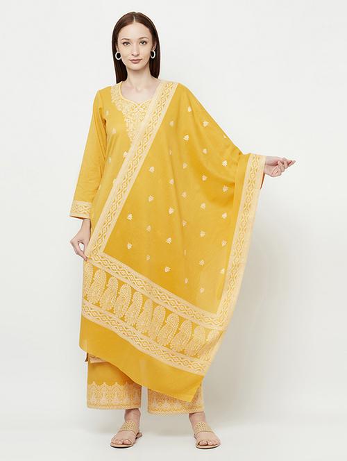 yellow unstitched suit set - 18379685 -  Standard Image - 0