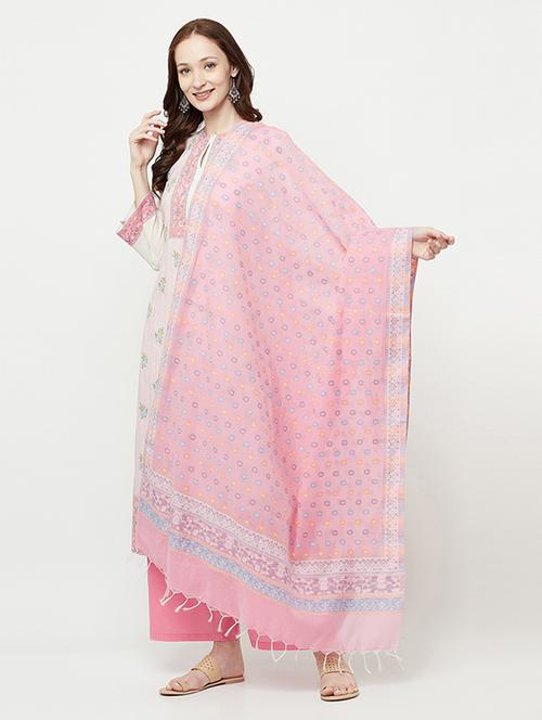 floral print unstitched suit set - 18379688 -  Standard Image - 0