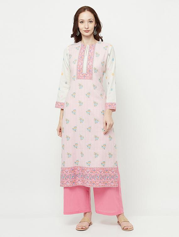 floral print unstitched suit set - 18379688 - Standard Image - 3
