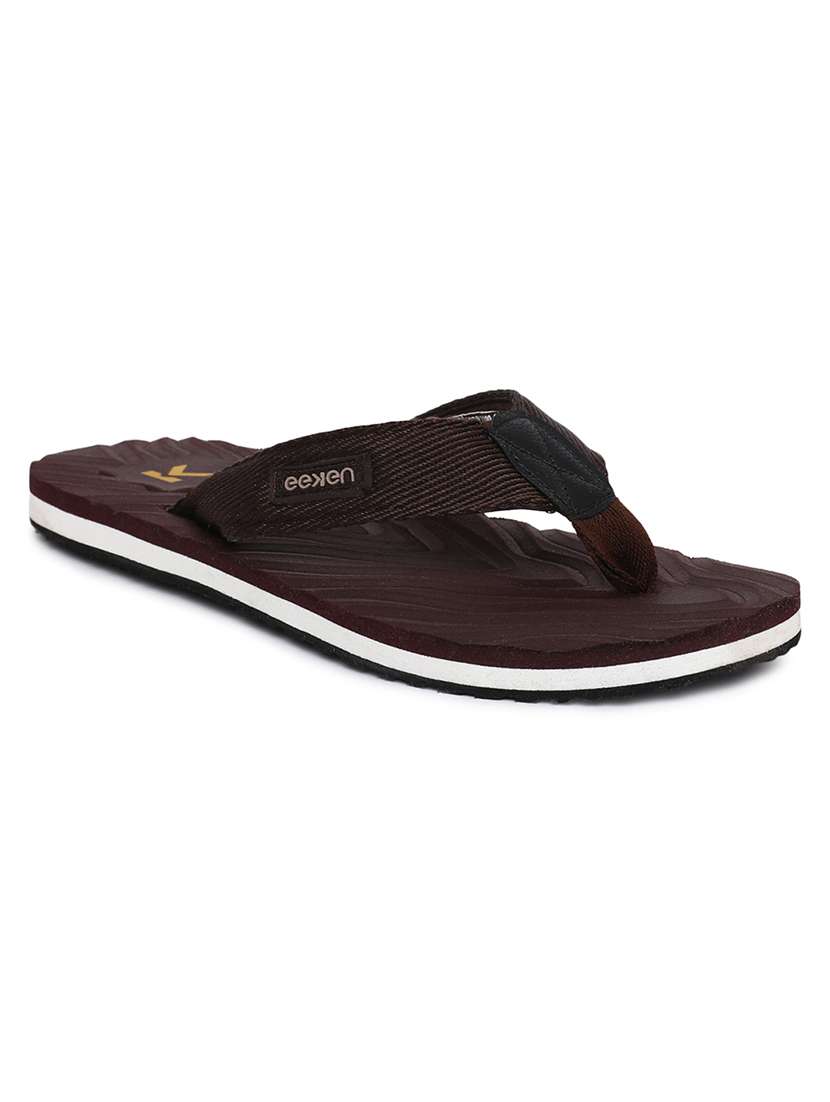 brown pvc slip on flip flops