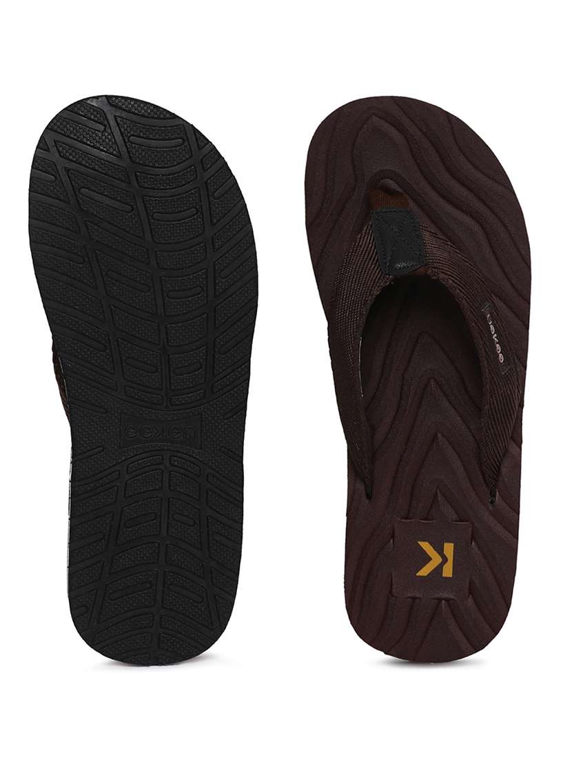 brown pvc slip on flip flops - 18381231 -  Standard Image - 3