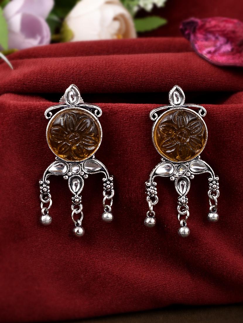silver brass studs earring - 18381349 -  Zoom Image - 0