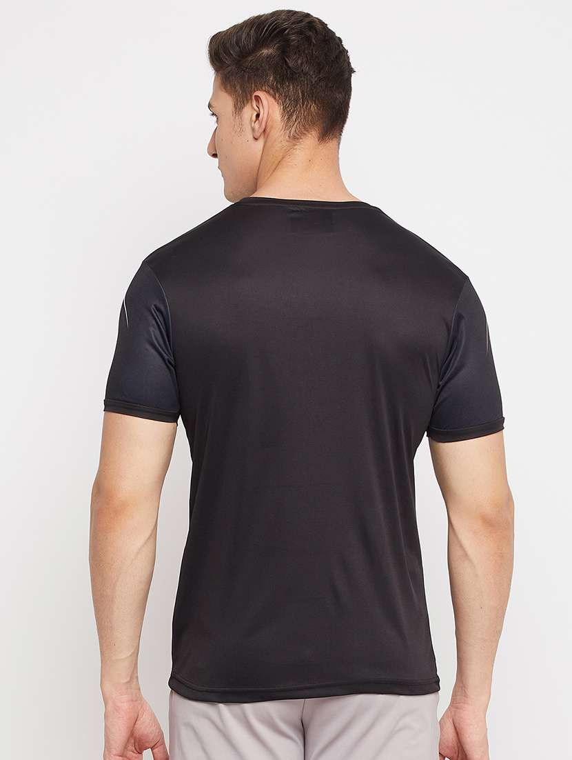 black front-printed t-shirt - 18381399 -  Standard Image - 3