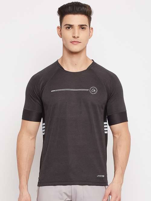 grey chest-printed t-shirt - 18381401 -  Standard Image - 0