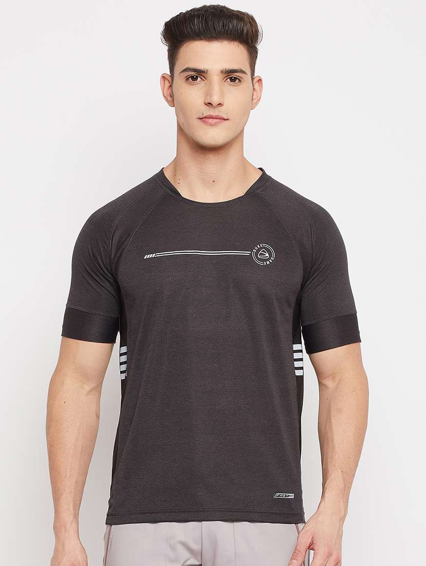 grey chest-printed t-shirt - 18381401 -  Zoom Image - 0