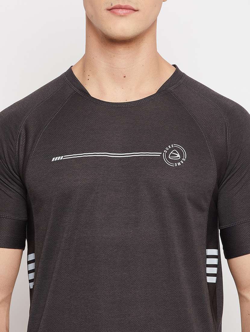 grey chest-printed t-shirt - 18381401 -  Standard Image - 5