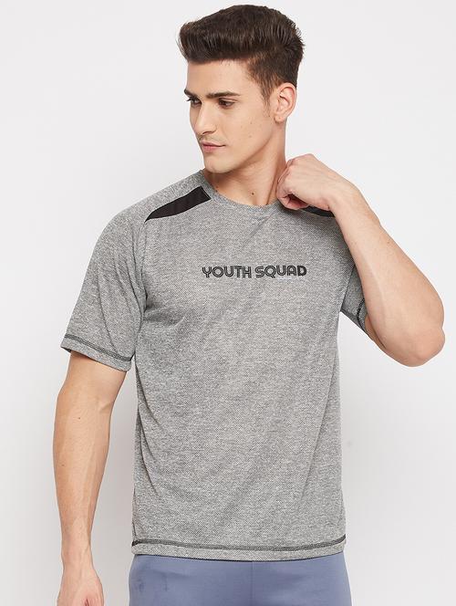 grey chest-printed t-shirt - 18381403 -  Standard Image - 0