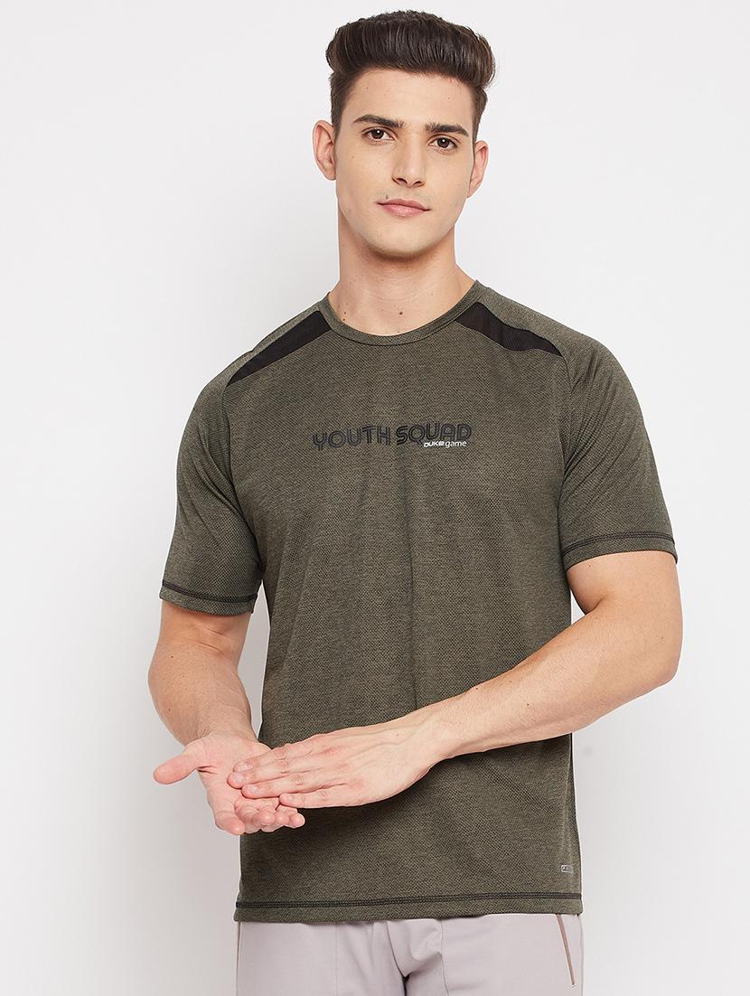 green chest-printed t-shirt - 18381404 -  Zoom Image - 0