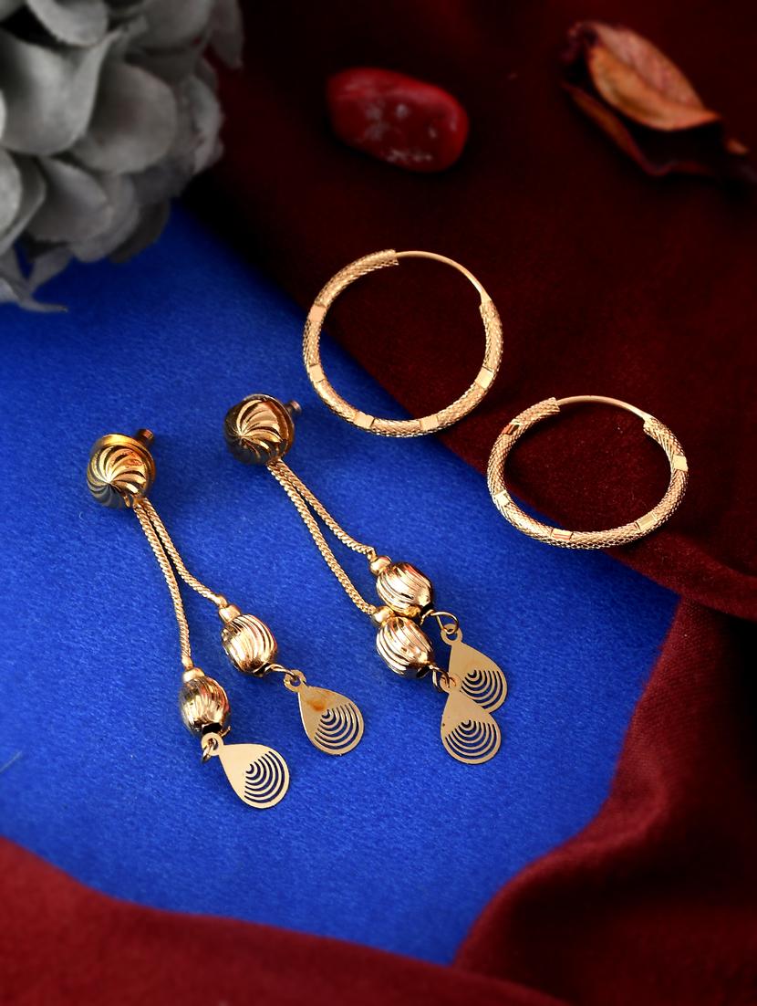 gold brass hoop earring - 18381717 - Zoom Image - 0