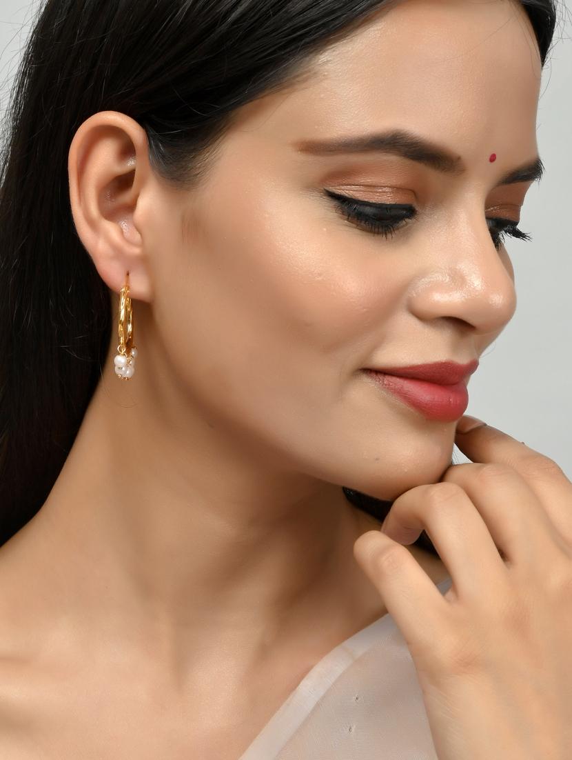 gold brass balli earring - 18381718 - Standard Image - 3