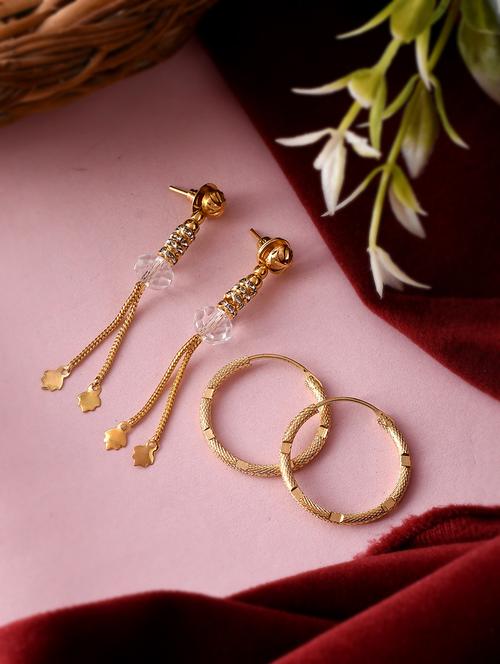gold brass hoop earring - 18381720 - Standard Image - 0