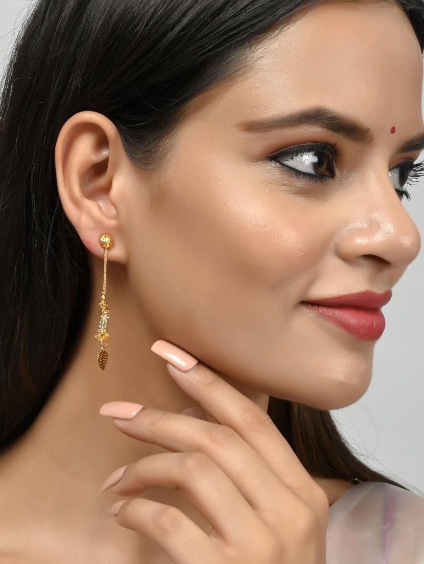 gold brass balli earring - 18381742 - Standard Image - 3