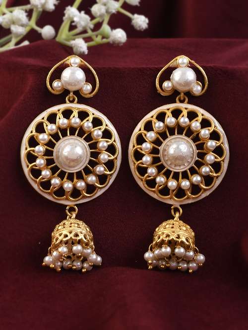 gold brass drop earring - 18381780 -  Standard Image - 0