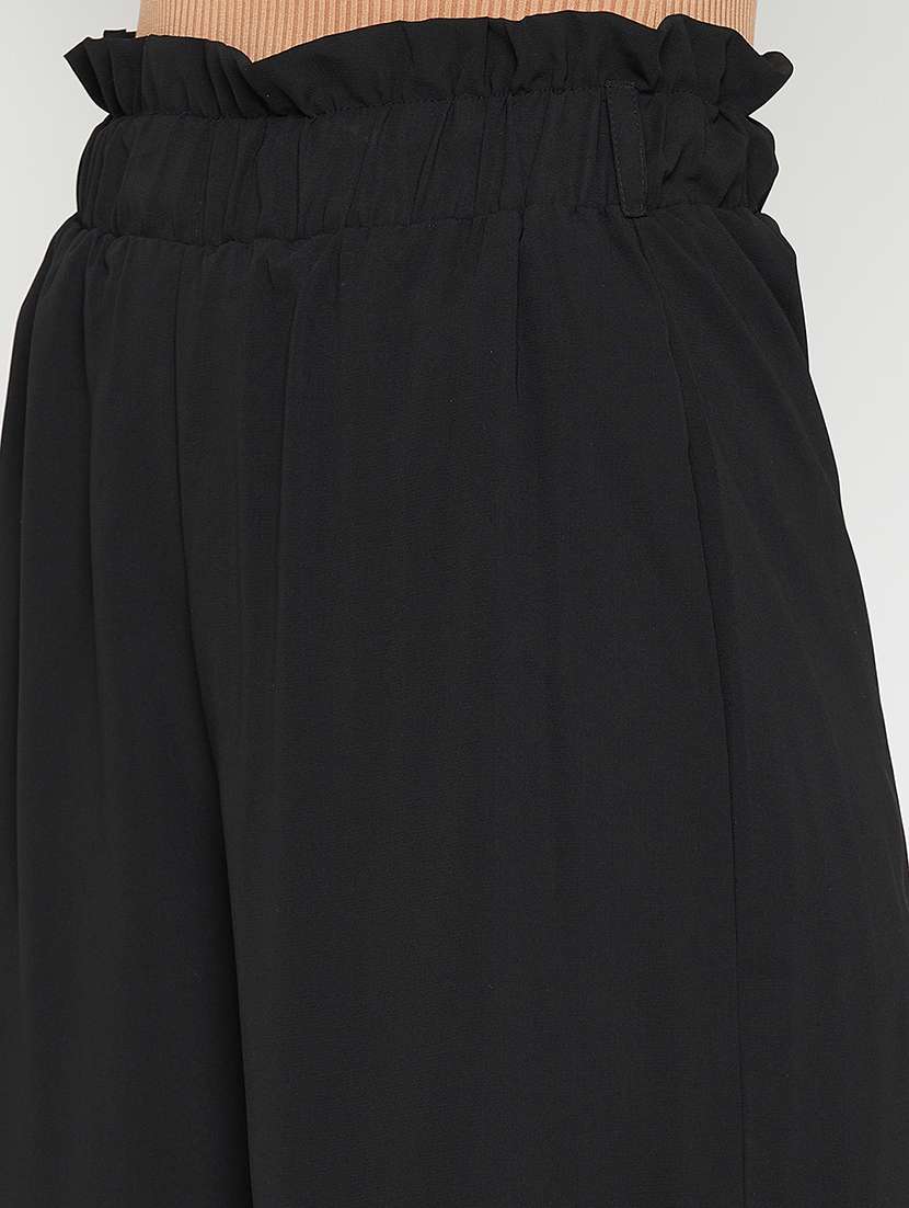 mid rise solid flared palazzo - 18381799 -  Standard Image - 5