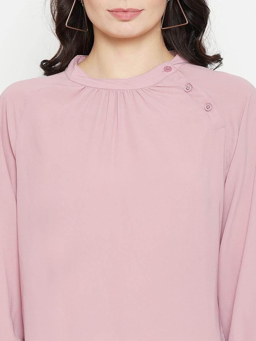 round neck solid regular top - 18381807 - Standard Image - 5