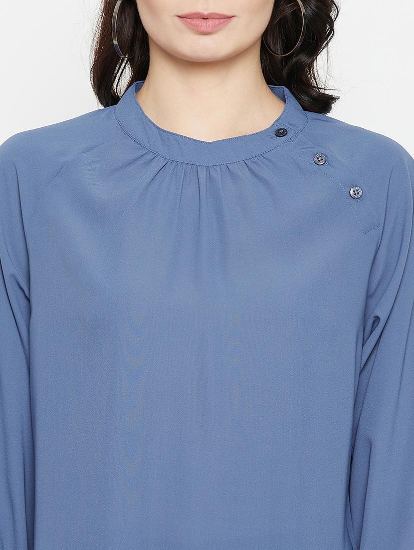 round neck solid regular top - 18381808 - Standard Image - 5