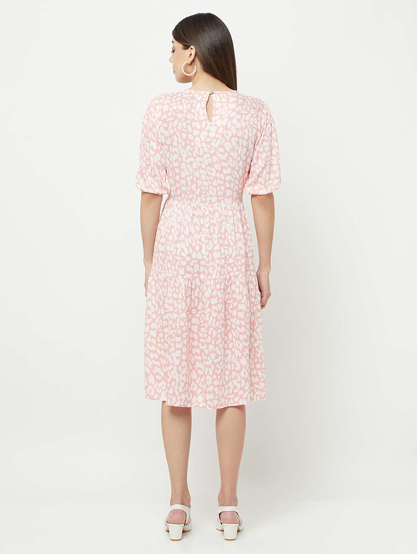 women's fit & flare printed dress - 18381885 -  Standard Image - 3